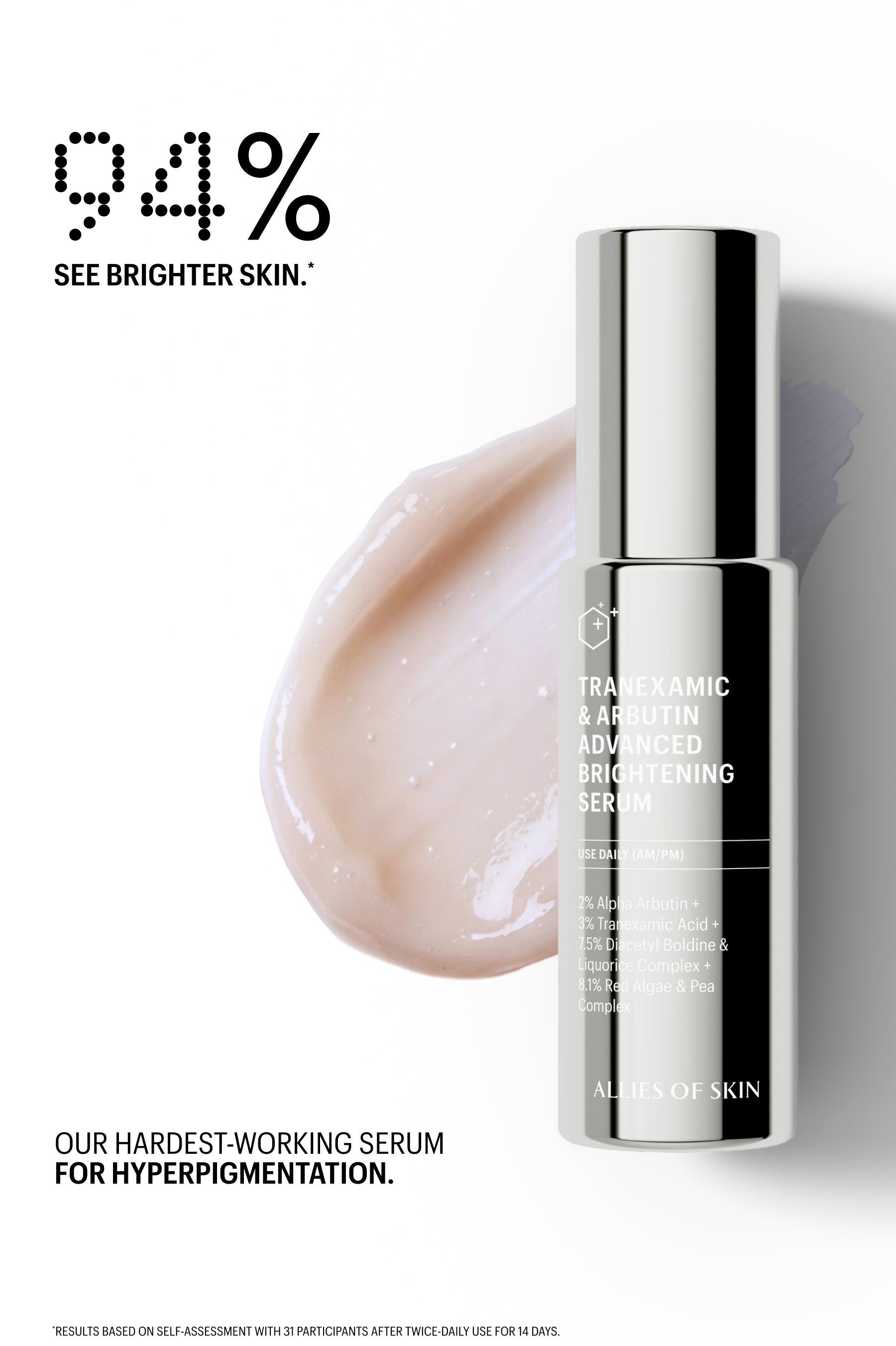 Tranexamic & Arbutin Advanced Brightening Serum – ALLIES [UK]